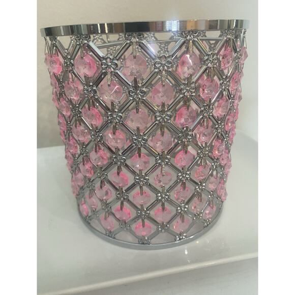 Lamp Shade Pink And Silver Beautiful! - Picture 4 of 5